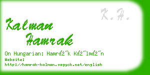 kalman hamrak business card